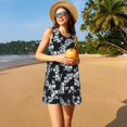 thumbnail image 3 of Vsdgher Robes d'Été à Imprimé Floral pour Femmes Robe de Plage Décontractée Sans Manches avec Poche, 3 of 7