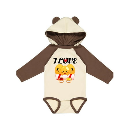 

Inktastic I Love Chicken Nuggets Gift Baby Boy or Baby Girl Long Sleeve Bodysuit