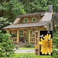 thumbnail image 4 of SM-XLHN Spring Summer Bee Sunflower Garden Flag 12x18 Inch Double Sided, Welcome Holiday Burlap Yard Outdoor Decoration, 4 of 7