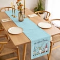 thumbnail image 3 of Happy Easter Table Runner - 108 Inch Long, Kitchen Dining Table Runner Dresser Scarves, Cute Gnomes Eggs Spring Daisy Flowers Blue Farmhouse Decor for Coffee Tables Wedding Party Banquet, 3 of 8