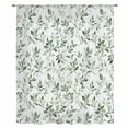 thumbnail image 2 of Sage Green Leaf Sheer Curtains 54 Inches Long, Country Eucalyptus Nature Plant Branch Light Filering Curtains, Breathable Simi Curtain Privacy Drapes for Kitchen Bathroom Small Window Treatment, 2 of 9