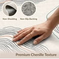 thumbnail image 6 of ODIKA 6'x9' Ivory Cream Sandstone Topographic Contour Washable Area Rug Modern Flowing Wavy Geometric Minimalist Topographical Map Artistic for Family Room, Living Mater Bedroom, Non-Slip, Easy Care, 6 of 7