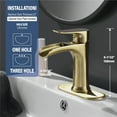 thumbnail image 2 of Yundoom Brushed Gold Bathroom Faucet,Bathroom Sink Faucet,Waterfall Bathroom Faucet, 2 of 8