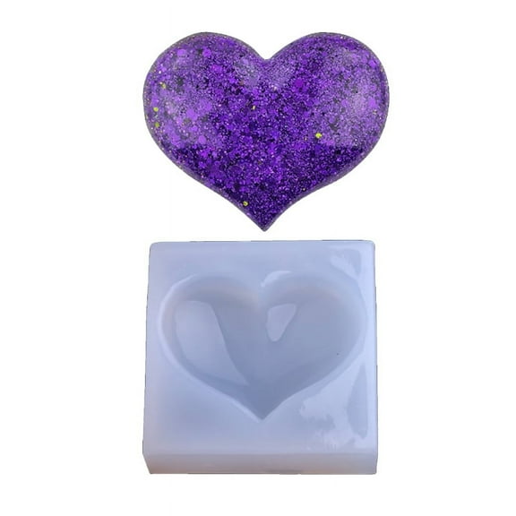 ZPAQI 3D Heart Shaped Silicone Mold for Epoxy Resin Molds Pendant Crystal Molds DIY For Valentine's Day gifts
