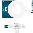 thumbnail image 5 of Sunperian 12-Pack 3 inch Ultra-Thin LED Recessed Light J-Box 5 Color Options 8W 540 Lumens Dimmable Wet Rated ETL Listed, 5 of 7