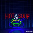 thumbnail image 3 of Craftnamesign Hot Soup Neon Sign, Food Restaurant Decor, Soup LED Signs, 3 of 4