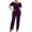 04# Purple, variant on Women's 2 Piece Outfits off Shoulder Jumpsuit Set Summer Fit Sparkle Wide Leg Glittery Sequin Evening Party Stretchy Flowy Casual S-3XL