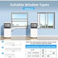 thumbnail image 7 of FREE VILLAGE Portable Air Conditioners,8000 BTU,4 in 1 Portable AC Unit with Window Kits, Fan & Dehumidifier Modes,Cools up to 350 Sq.Ft,LED Display/Remote Control,24H Timer for Living Room,Bedroom, 7 of 7