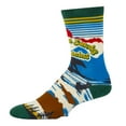 thumbnail image 3 of OoohYeah Men's Funny Colorful Crew Socks, Novelty Cotton Socks, Smokey Mountain, One Size, 3 of 3