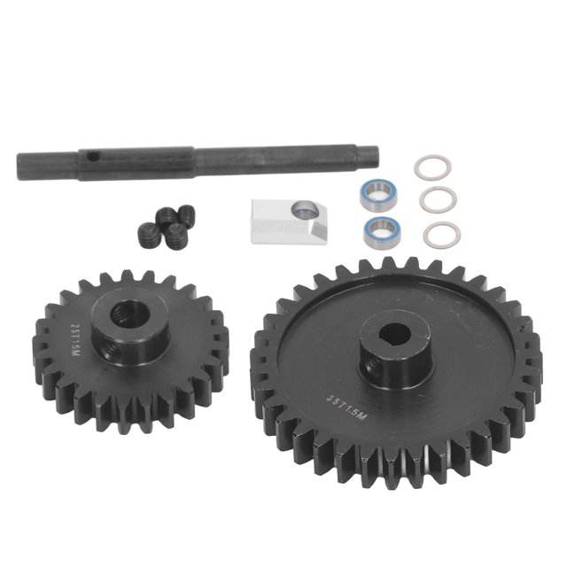 2PCS Acier Trempé Engrenage et Arbre d'Entraînement Remplacement pour Voiture RC 1/5, Roulement Stable et Traitement Fin, Modèle Applicable, Installation Facile