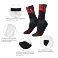 thumbnail image 3 of Vsdgher Mysterious Hooded Wolf Crew Socks for Men & Women, Breathable Casual Athletic Ankle Socks, 3 of 6