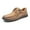 Brown, variant on Men's Casual Shoes Breathable Comfortable On Loafers For Daily Wear Flat Sole Leather Upper Fashion Sneakers 7.5 Brown