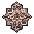 thumbnail image 1 of homeroots home decor 396152 5’ Maroon and Gray Medallion Area Rug, 1 of 1