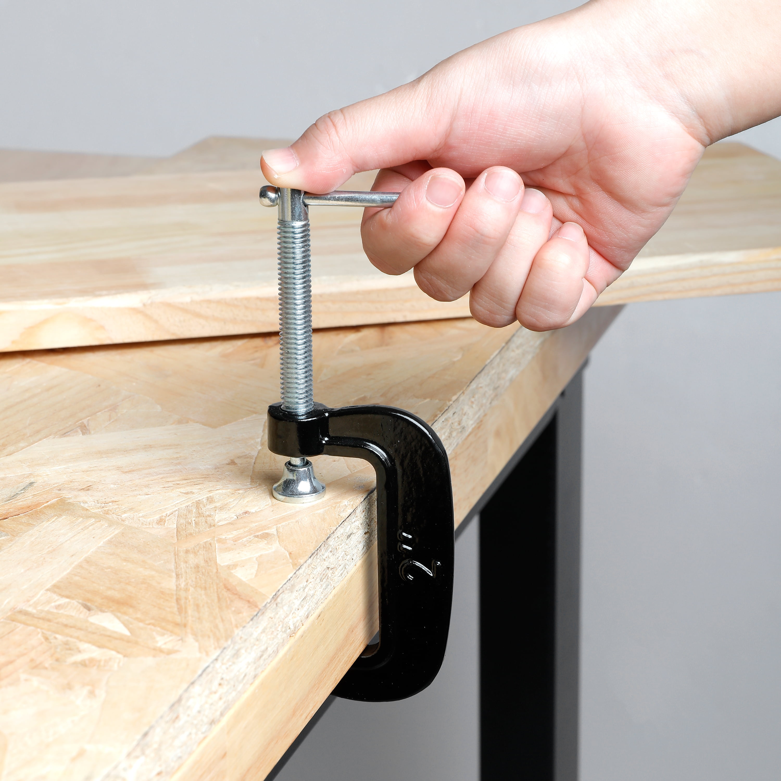 Hyper Tough 2-inch C-Clamp with Cast Iron Construction