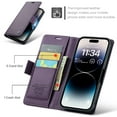 thumbnail image 3 of Nalacover Wallet Case for iPhone 12 Pro Max, Premium PU Leather RFID Blocking Magnetic Clasp Cover with Card Slots Holder Kickstand TPU Shockproof Case for iPhone 12 Pro Max,Purple, 3 of 11