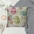 thumbnail image 2 of RUIYC Easter Pillow Covers, Easter Eggs Decorative Throw Pillows,Vintage Spring Seasonal Holiday Outdoor Decor Pillowcase Farmhouse Cushion Cover for Couch Sofa, 2 of 5