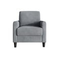 thumbnail image 3 of Home Design Goliad Velvet Armchair with Pocket Spring, Soft Cushions, Clean Lines Design, Gray, 3 of 8