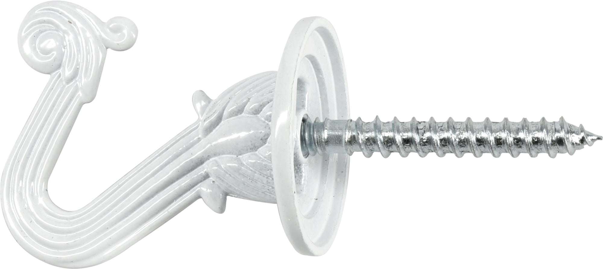 Hillman 536193 White Swag Hooks with Anchors (30lb) - 2 Sets