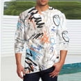 thumbnail image 1 of Amzcrzy - Sudadera Para Hombre, Estilo Casual, Con Estampado De Moda, Manga Larga Y Cuello Redondo, Color Blanco, Xl, 1 of 5