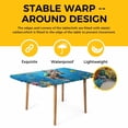 thumbnail image 4 of Funny Diving Giraffe Table Cloths for 5 Foot Rectangle Tables, Ocean Coastal Coral Fish Marine Life Patio Waterproof Elastic Fitted Tablecloths, Washable Rectangular Table Cover for Camping, 4 of 8