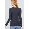 thumbnail image 4 of Simply Fashion Active Basic CrewNeck LongSleeve Slim Fit Cotton Tshirts,charcoal,medium, 4 of 4