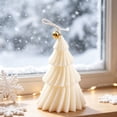 thumbnail image 6 of Leodye 1PCS Christmas Tree Shaped Candle Tabletop Festive Display Ornament Suitable for Home Holiday Layout and Festival Gift -4.33 × 3.15 × 3.15 in, 6 of 6