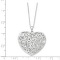 thumbnail image 2 of 925 Sterling Silver Antiqued Heart Of Support 18in. Necklace; 18 inch; for Adults and Teens; for Women and Men, 2 of 5