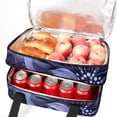 thumbnail image 5 of Plant Double Layered Insulated Refrigerated Lunch Bag with Two Compartments - Large Capacity Hand-Carry Meal Bag, 7.1x11.4x16.1 inches, 5 of 6