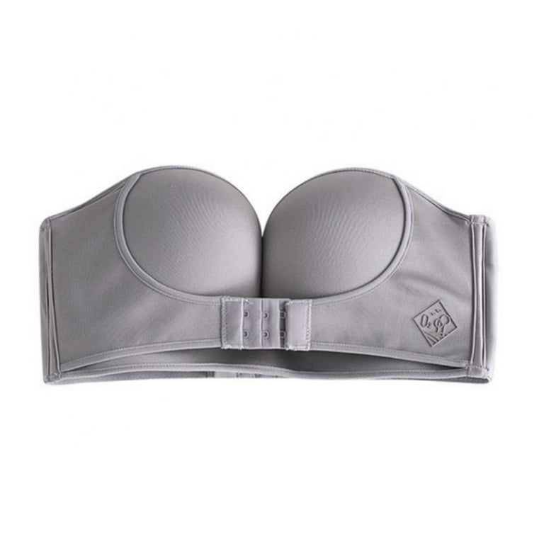 Strapless Front Buckle Bra Stay Up Lift Bras Wireless Invisible