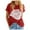 Red, variant on Womens Graphic T Shirts Rose Graphic Loose Fit Summer Short Sleeve Boyfriend Casual Crew Neck Tees Womens Summer Tops White L