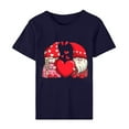 thumbnail image 5 of CALAFEBILA T Shirts for Women Plus Size Valentines Day Shirts for Women,Lady Fashion Casual Short Sleeve Crew Neck Sweetheart Print T-shirts Valentine Gifts for Girlfriend Tops, 5 of 5