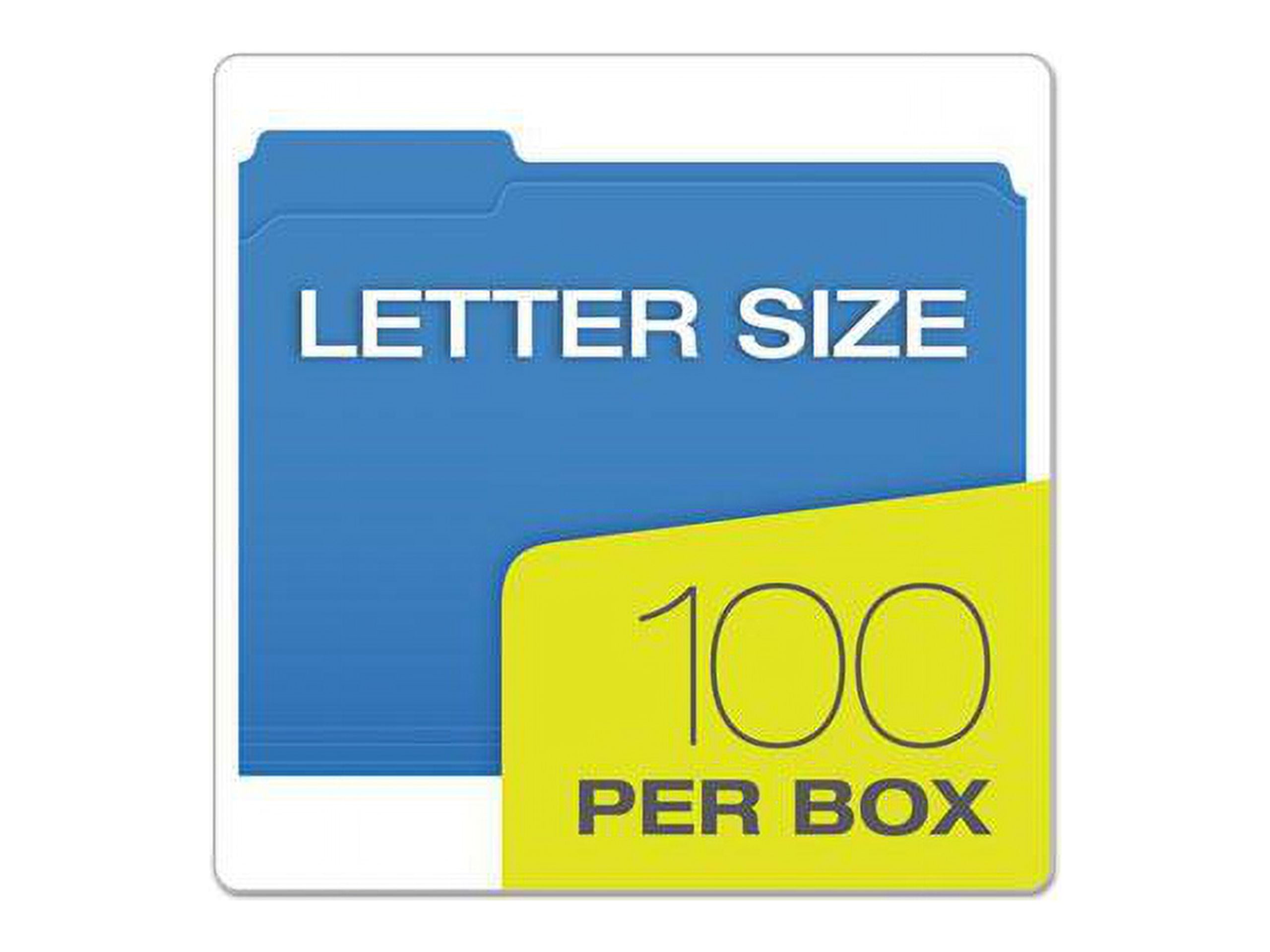 Pendaflex Reinforced Top Tab File Folders 1/3 Cut Letter Blue 100/Box R15213BLU