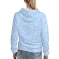 thumbnail image 7 of Salouo Blue snowflakes elegant Pattern Hoodie Sweatshirts for Women, Autumn Pullover Hoodie Workout Sweat Women's Long Sleeve Preppy Sweatshirts-Small, 7 of 7