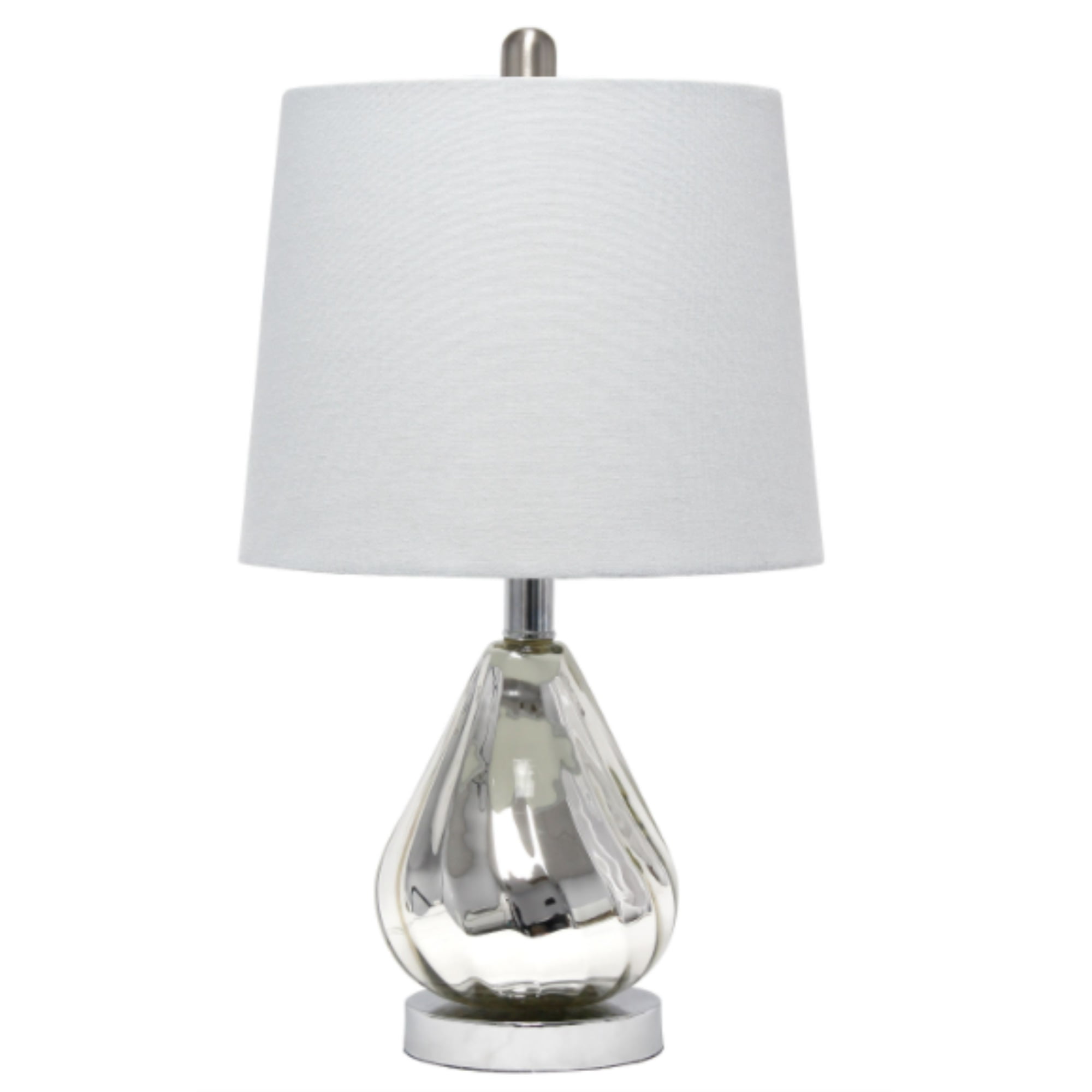 Lalia Home Kissy Pear Table Lamp with Gray Fabric Shade