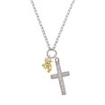 thumbnail image 2 of Delight Jewelry Goldtone Mini 3-D Elephant Everlasting Love Engraved Cross Zoey Necklace, 28", 2 of 4