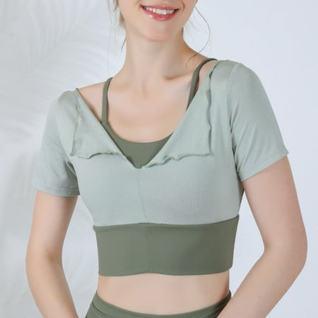 sovlvnd Save up to 65% Women s Plus Size Fashionable Sports Bra Fitness Running Shockproof Yoga Tank Top Front Zipper No Steel Ring Comfort Sports Bra