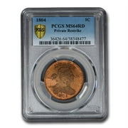 1804 Draped Bust Large Cent Private Restrike MS-64 PCGS (Red)