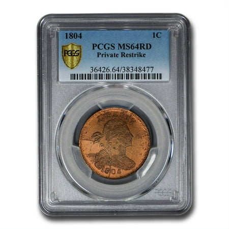1804 Draped Bust Large Cent Private Restrike MS-64 PCGS (Red)