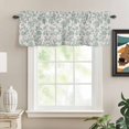 thumbnail image 2 of Turquoise Farmhouse Kitchen Valances for Windows, Vintage Flower Leaf Botanical Plant Bathroom Window Valances 42x18 Inch Rod Pocket Window Treatments Valance Curtains for Living Room Bedroom Decor, 2 of 9