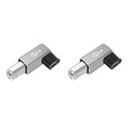 thumbnail image 1 of Yuarrent adaptador USB tipo c pequeña a conectar rápido portátil teléfono móvil convertidor de computadora adaptadores de conexión Cabeza en codo/Gris 2piezas Yuarrent CBP383046, 1 of 6