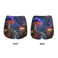 thumbnail image 3 of Hirioo Jungle Path Glowing Mushrooms for Women's Double Layer Athletic Shorts High-Performance Gym Shorts with Inner Pocket, Elastic Waistband-X-Large, 3 of 7