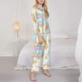 thumbnail image 3 of Goofa Icecream Truck Printed Women’s 2 Piece Pajama Set Super,Pajamas Women's Long Sleeve Sleepwear Soft Button Down Loungewear Pjs Lounge Set Nightwear-X-Large, 3 of 9