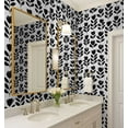 thumbnail image 3 of S4Sassy Self-Stick Decorative Boho Wallpaper, Bold Floral Wall Paper, Textured Vinyl Waterproof Contact Paper, White, 25"X360" Removable Renter Friendly Wall Covering For Bedroom, Dining Room, 3 of 9