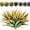 Yellow, variant on ZOELNIC 4/12 Pcs Artificial Shrubs Bushes Plants Fake Grass Bushes Plastic Greenery for Planters Patio Front Door Porch Home Garden Decorations