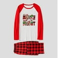 thumbnail image 4 of Festive Family Matching Christmas Pajamas Set with Merry and Bright Design, Sizes NB to 6XL with Pet Outfit, 4 of 7