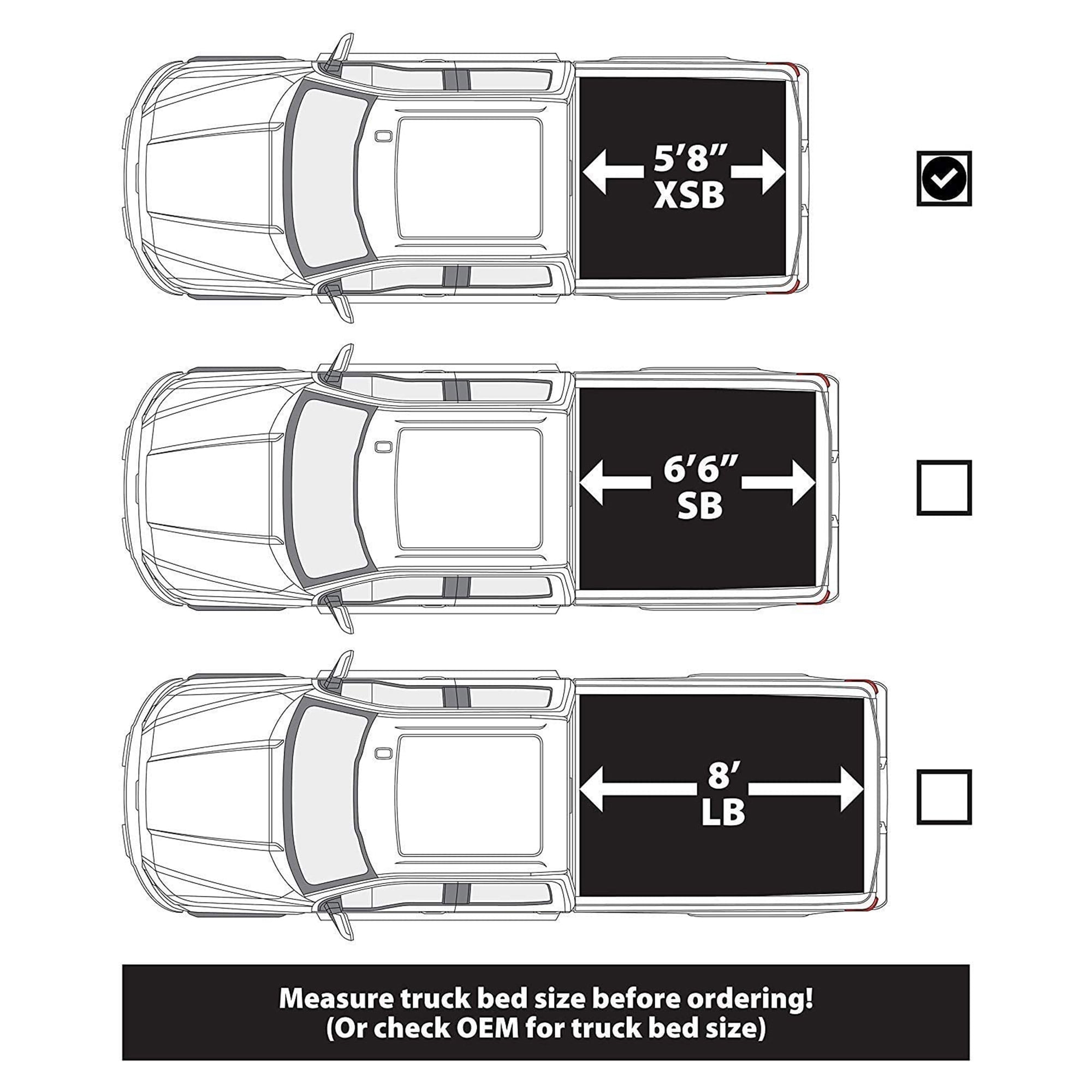 LEER HF650M Quad Fold Hard Cover For GM Chevy Silverado/GMC Sierra 1500 ...