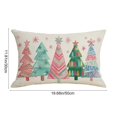 thumbnail image 3 of Tyidzon Christmas Pillow Covers Christmas Tree Design Throw Case, 12x19in Soft Couch Cushion Covers for Sofa Bed, Holiday Party Decor, 3 of 7
