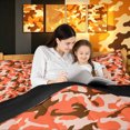 thumbnail image 4 of Manfei Minimalst Camouflage Queen Comforter Set, Countryside Camo Comforter Sets Queen, Coral, Black Reversible, 3pcs, 1 Comforter and 2 Pillowcases, 4 of 7