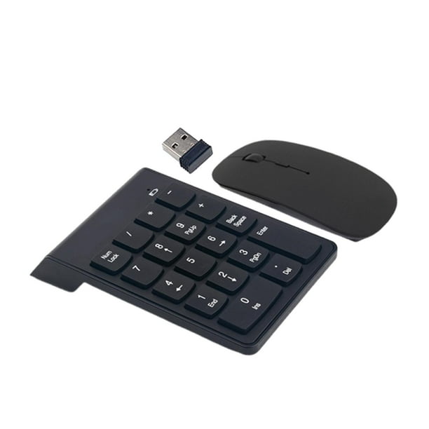 Teclado numérico, teclado numérico USB, diseño minimalista y liviano con receptor USB, numérico para portátiles