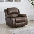 thumbnail image 5 of Pon Living Furniture Bonded Leather Recliner Set Living Room Set, Sofa, Loveseat, Chair (Brown, Living Room Set 3+2+1), 5 of 8